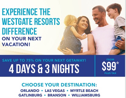 $99 Luxury Wellness Stay @Westgate Resort USA