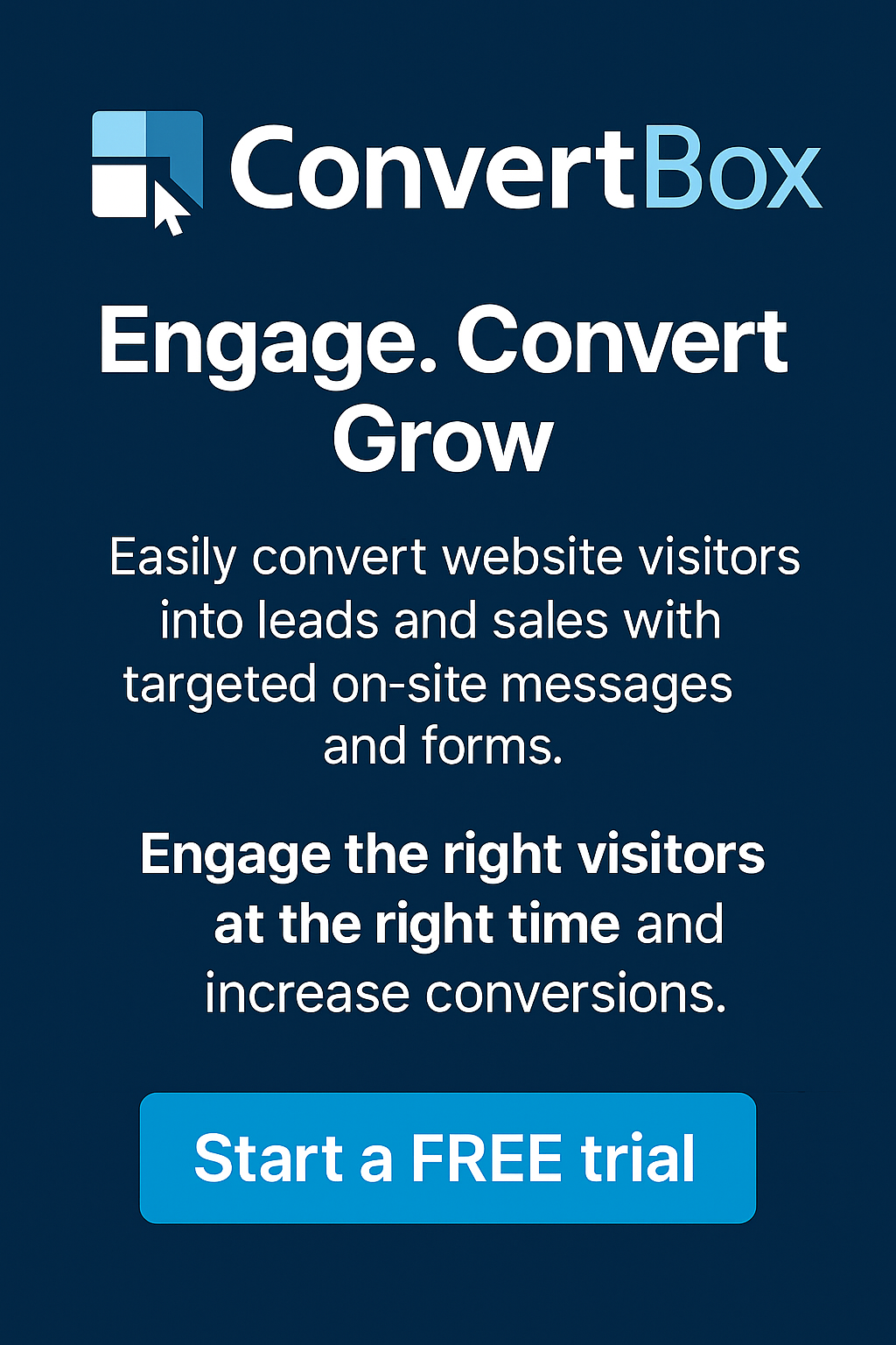 ConvertBox : Engage visitors, build lists and drive more sales
